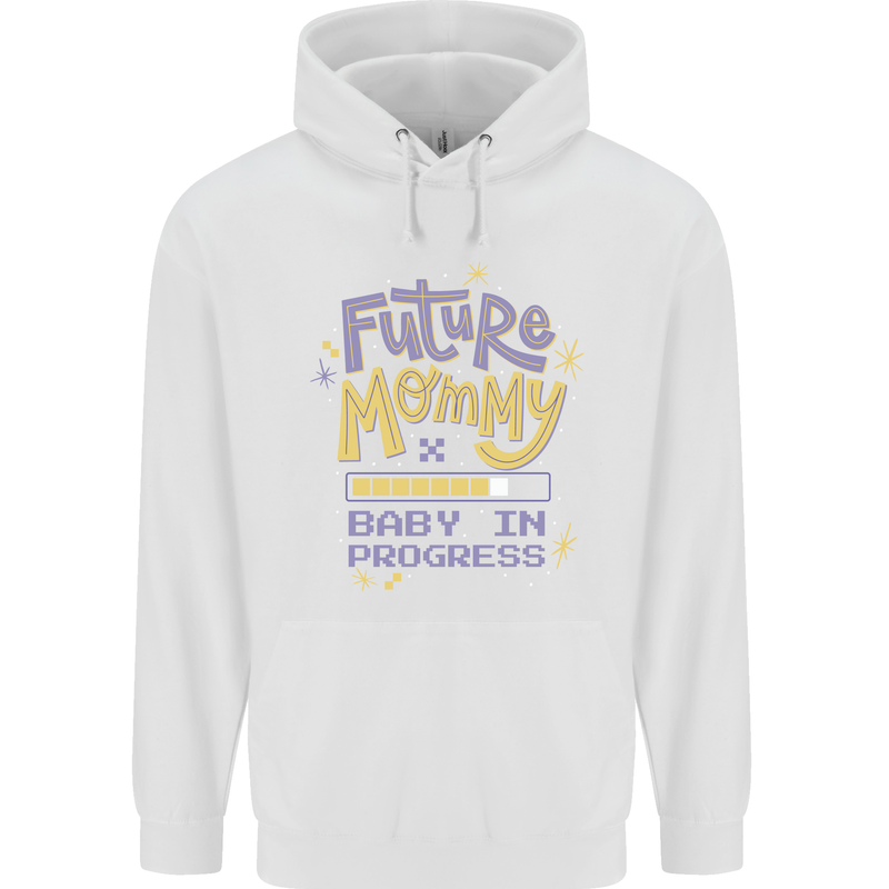 Future Mommy New Baby in Progress Pregnancy Childrens Kids Hoodie White
