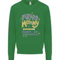 Future Mommy New Baby in Progress Pregnancy Kids Sweatshirt Jumper Irish Green