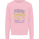 Future Mommy New Baby in Progress Pregnancy Kids Sweatshirt Jumper Light Pink