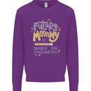 Future Mommy New Baby in Progress Pregnancy Kids Sweatshirt Jumper Purple