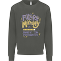 Future Mommy New Baby in Progress Pregnancy Kids Sweatshirt Jumper Storm Grey