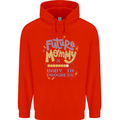 Future Mommy New Baby in Progress Pregnancy Mens 80% Cotton Hoodie Bright Red