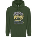 Future Mommy New Baby in Progress Pregnancy Mens 80% Cotton Hoodie Forest Green