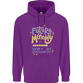 Future Mommy New Baby in Progress Pregnancy Mens 80% Cotton Hoodie Purple