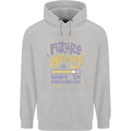 Future Mommy New Baby in Progress Pregnancy Mens 80% Cotton Hoodie Sports Grey