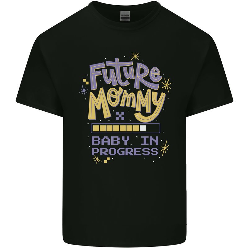 Future Mommy New Baby in Progress Pregnancy Mens Cotton T-Shirt Tee Top Black