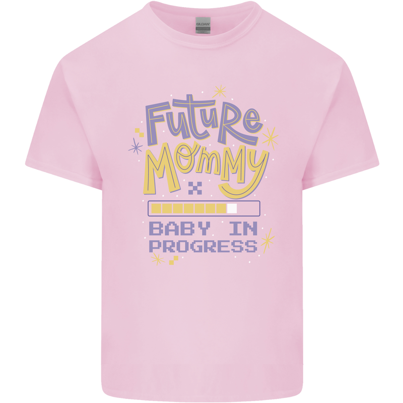 Future Mommy New Baby in Progress Pregnancy Mens Cotton T-Shirt Tee Top Light Pink