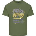 Future Mommy New Baby in Progress Pregnancy Mens Cotton T-Shirt Tee Top Military Green