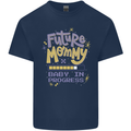 Future Mommy New Baby in Progress Pregnancy Mens Cotton T-Shirt Tee Top Navy Blue