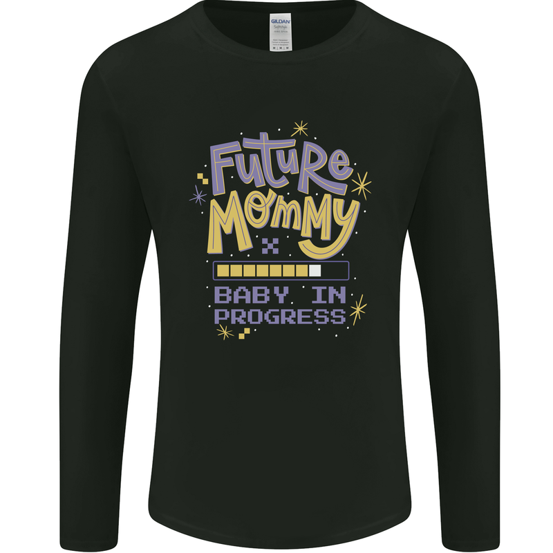 Future Mommy New Baby in Progress Pregnancy Mens Long Sleeve T-Shirt Black