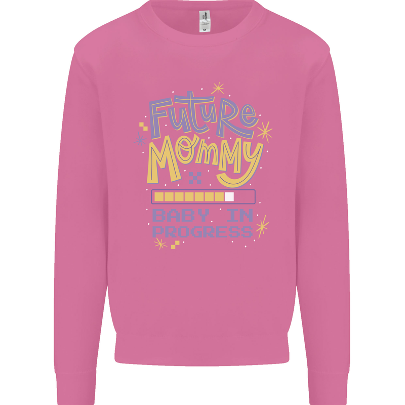 Future Mommy New Baby in Progress Pregnancy Mens Sweatshirt Jumper Azalea