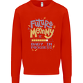 Future Mommy New Baby in Progress Pregnancy Mens Sweatshirt Jumper Bright Red