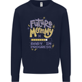 Future Mommy New Baby in Progress Pregnancy Mens Sweatshirt Jumper Navy Blue