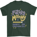 Future Mommy New Baby in Progress Pregnancy Mens T-Shirt 100% Cotton Forest Green