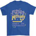 Future Mommy New Baby in Progress Pregnancy Mens T-Shirt 100% Cotton Royal Blue