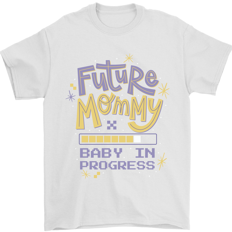 Future Mommy New Baby in Progress Pregnancy Mens T-Shirt 100% Cotton White