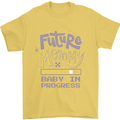 Future Mommy New Baby in Progress Pregnancy Mens T-Shirt 100% Cotton Yellow