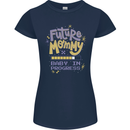 Future Mommy New Baby in Progress Pregnancy Womens Petite Cut T-Shirt Navy Blue