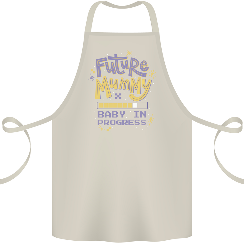 Future Mummy New Baby in Progress Pregnancy Cotton Apron 100% Organic Natural