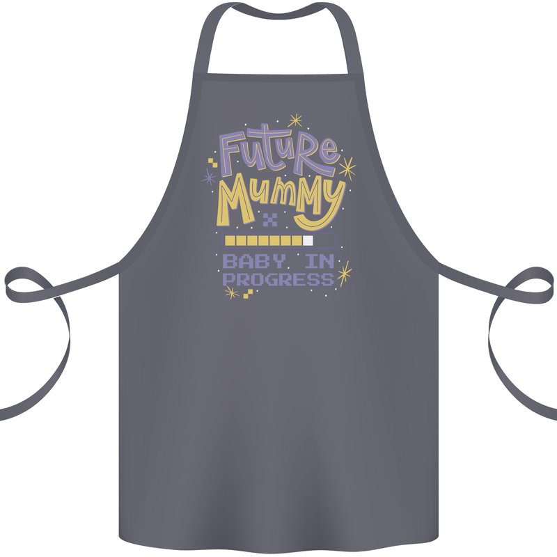 Future Mummy New Baby in Progress Pregnancy Cotton Apron 100% Organic Steel