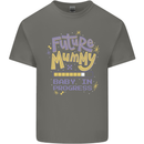 Future Mummy New Baby in Progress Pregnancy Kids T-Shirt Childrens Charcoal