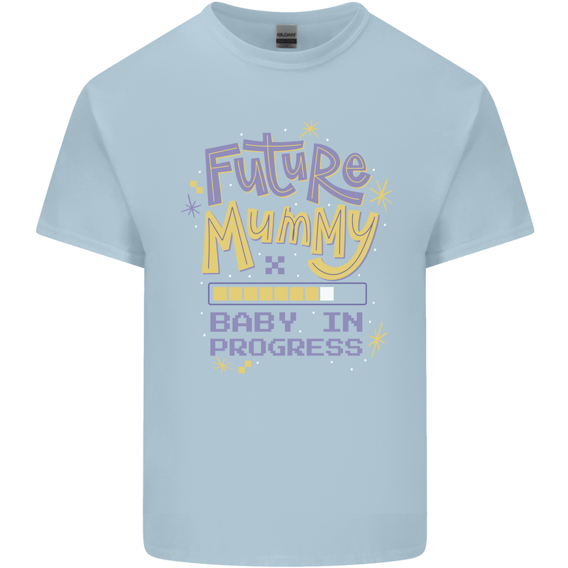 Future Mummy New Baby in Progress Pregnancy Kids T-Shirt Childrens Light Blue