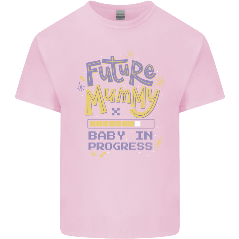 Future Mummy New Baby in Progress Pregnancy Kids T-Shirt Childrens Light Pink