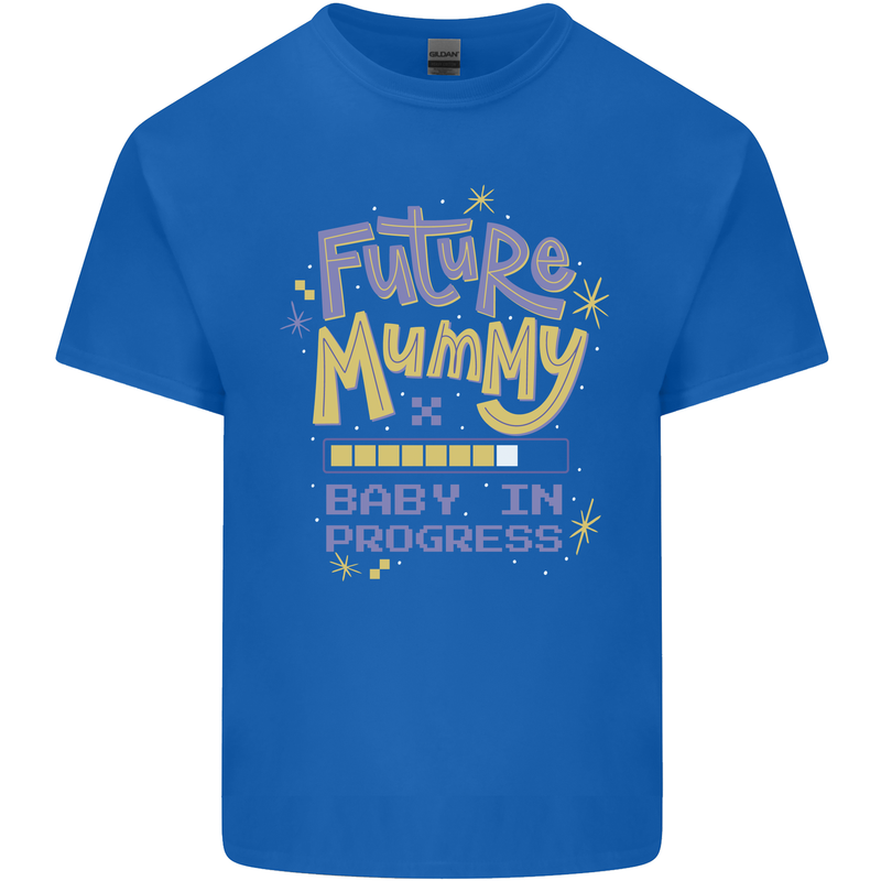 Future Mummy New Baby in Progress Pregnancy Kids T-Shirt Childrens Royal Blue