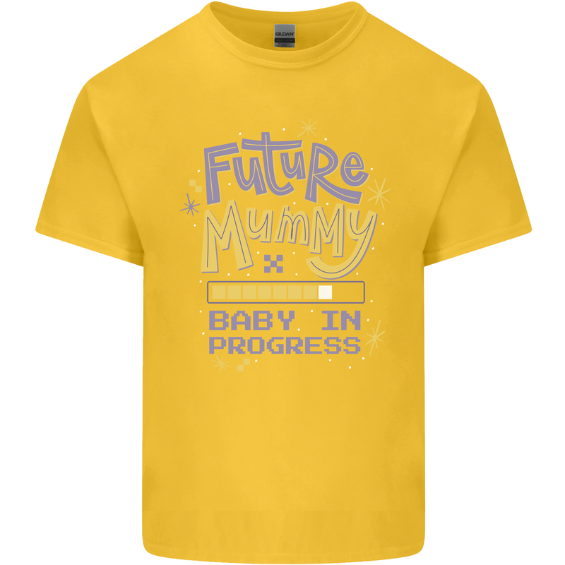 Future Mummy New Baby in Progress Pregnancy Kids T-Shirt Childrens Yellow