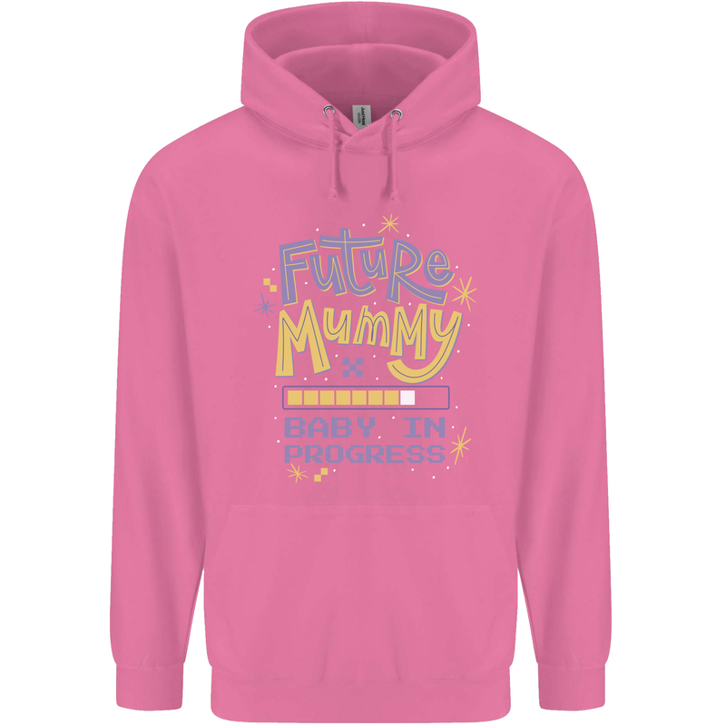 Future Mummy New Baby in Progress Pregnancy Mens 80% Cotton Hoodie Azelea