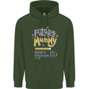 Future Mummy New Baby in Progress Pregnancy Mens 80% Cotton Hoodie Forest Green
