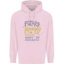 Future Mummy New Baby in Progress Pregnancy Mens 80% Cotton Hoodie Light Pink