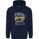 Future Mummy New Baby in Progress Pregnancy Mens 80% Cotton Hoodie Navy Blue