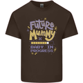 Future Mummy New Baby in Progress Pregnancy Mens Cotton T-Shirt Tee Top Dark Chocolate