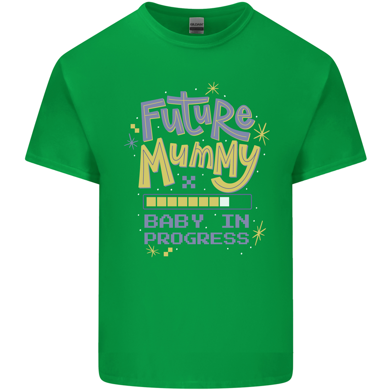 Future Mummy New Baby in Progress Pregnancy Mens Cotton T-Shirt Tee Top Irish Green