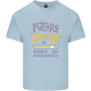 Future Mummy New Baby in Progress Pregnancy Mens Cotton T-Shirt Tee Top Light Blue