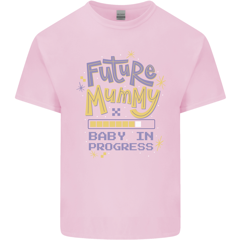 Future Mummy New Baby in Progress Pregnancy Mens Cotton T-Shirt Tee Top Light Pink