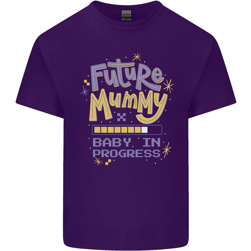 Future Mummy New Baby in Progress Pregnancy Mens Cotton T-Shirt Tee Top Purple
