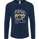Future Mummy New Baby in Progress Pregnancy Mens Long Sleeve T-Shirt Navy Blue