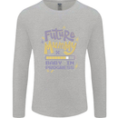 Future Mummy New Baby in Progress Pregnancy Mens Long Sleeve T-Shirt Sports Grey