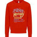 Future Mummy New Baby in Progress Pregnancy Mens Sweatshirt Jumper Bright Red