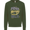 Future Mummy New Baby in Progress Pregnancy Mens Sweatshirt Jumper Forest Green