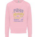 Future Mummy New Baby in Progress Pregnancy Mens Sweatshirt Jumper Light Pink