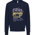 Future Mummy New Baby in Progress Pregnancy Mens Sweatshirt Jumper Navy Blue