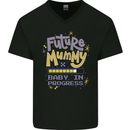 Future Mummy New Baby in Progress Pregnancy Mens V-Neck Cotton T-Shirt Black