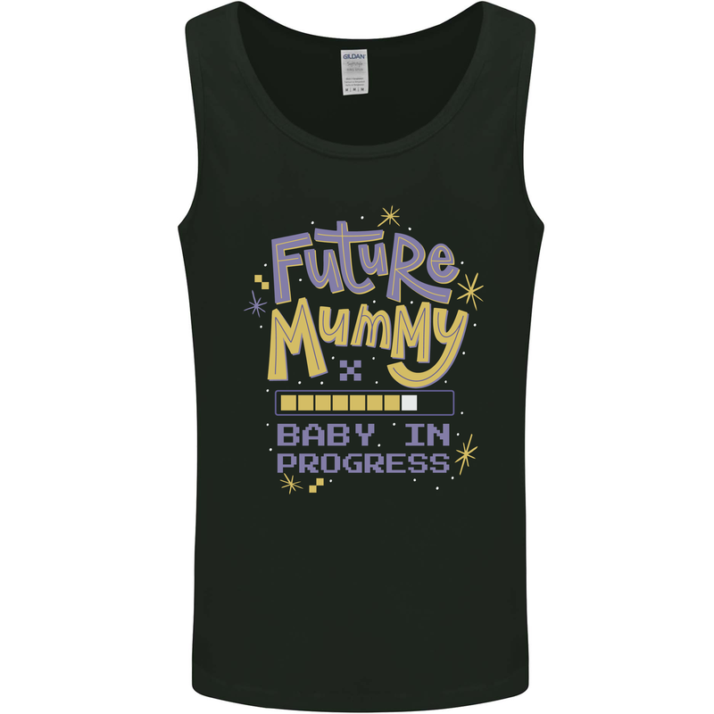 Future Mummy New Baby in Progress Pregnancy Mens Vest Tank Top Black