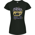 Future Mummy New Baby in Progress Pregnancy Womens Petite Cut T-Shirt Black