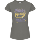 Future Mummy New Baby in Progress Pregnancy Womens Petite Cut T-Shirt Charcoal