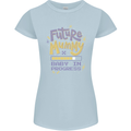 Future Mummy New Baby in Progress Pregnancy Womens Petite Cut T-Shirt Light Blue