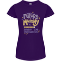 Future Mummy New Baby in Progress Pregnancy Womens Petite Cut T-Shirt Purple